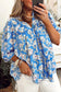 Blue Floral Fall Blouse LT
