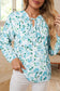Blue Floral Frilled Blouse LT