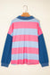 Blue Stripe Colorblock Plus Pullover September.