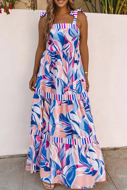 Abstract Knot Strap Maxi Dress RTS