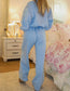 Blue Floral Patchwork Lounge Set September.