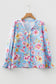 Blue Floral Smocked Blouse September.