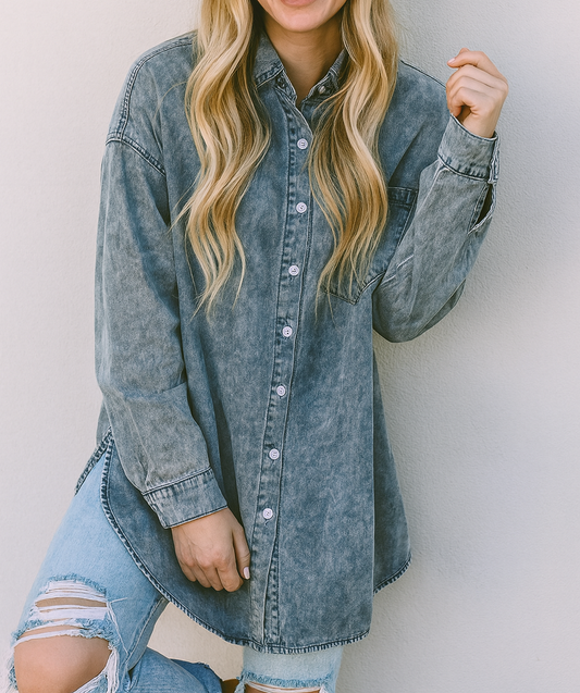 Blue Vintage Denim Shirt FB