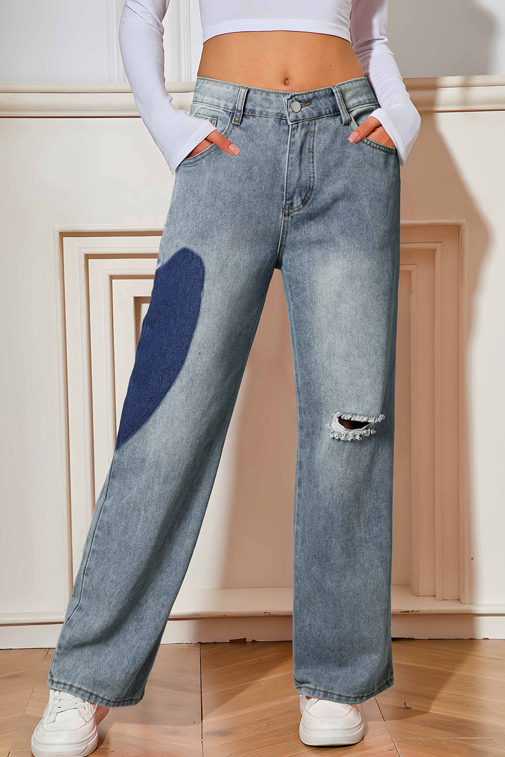 Blue Vintage Heart Jeans October.