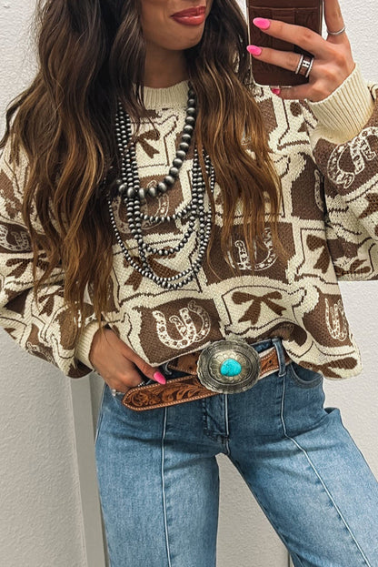 Bows and Horseshoe Sweater FB