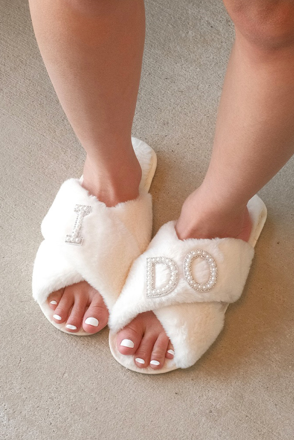 Bridal Plush Slippers RTS