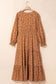 Brown Floral Plus Size Maxi LT