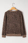 Brown Ribbed Leopard Top LT