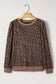 Brown Ribbed Leopard Top LT