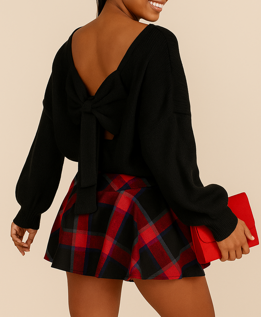 Bow Back Sweater *multiple colors* RTS
