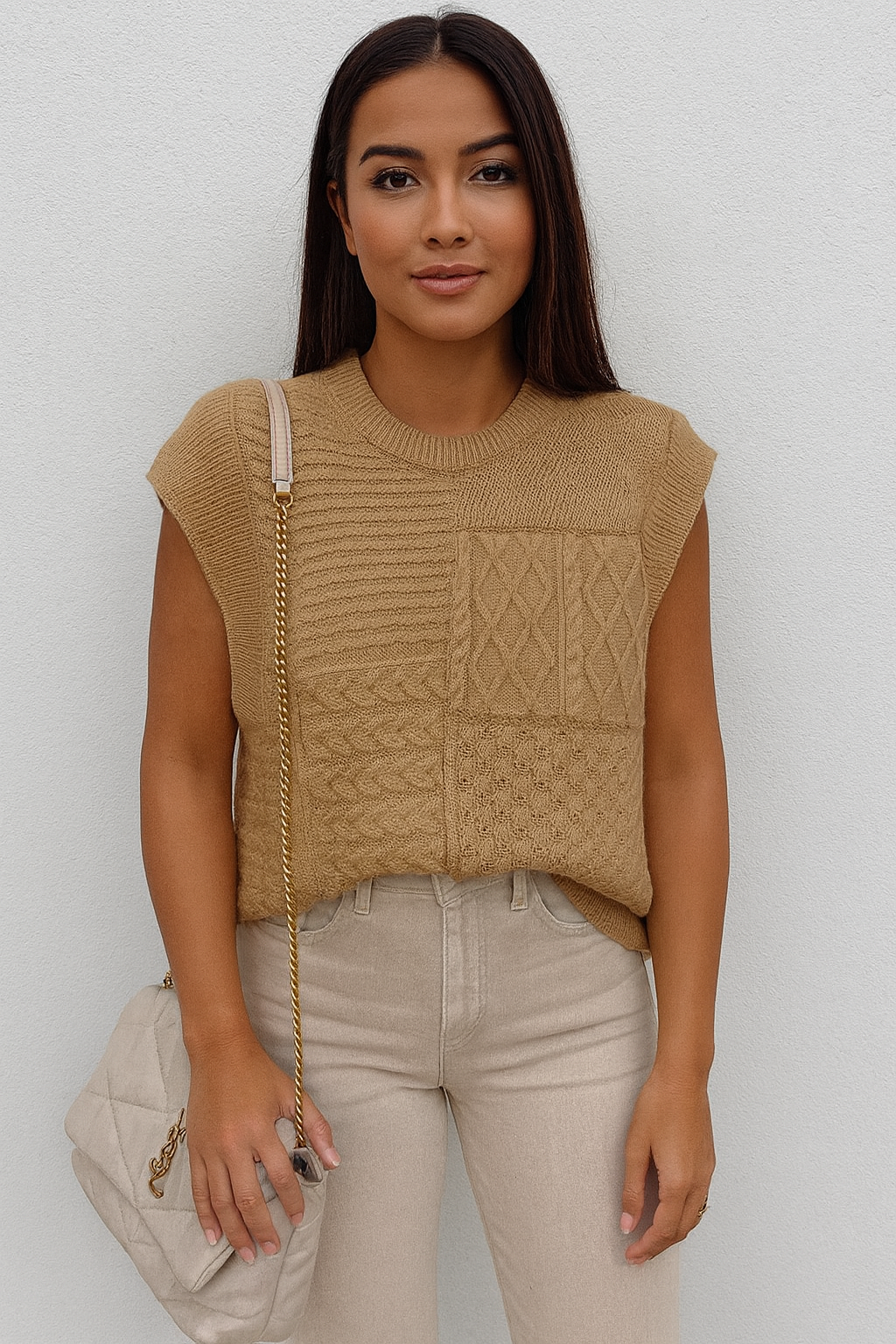 Cable Knit Dolman Sweater Vest RTS