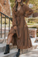 Chestnut Button Tiered Maxi Dress RTS