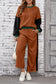 Colorblock Loose Pullover Set FB