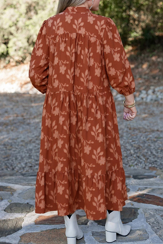 Cinnamon Plus Size Floral Dress RTS