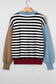 Colorblock Stripe Panel Sweater September.