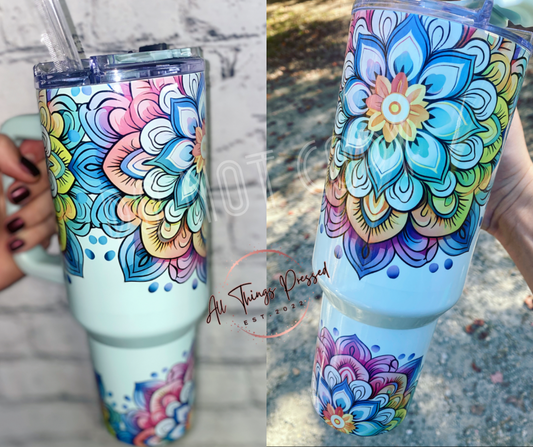 40 oz Mandala Tumbler