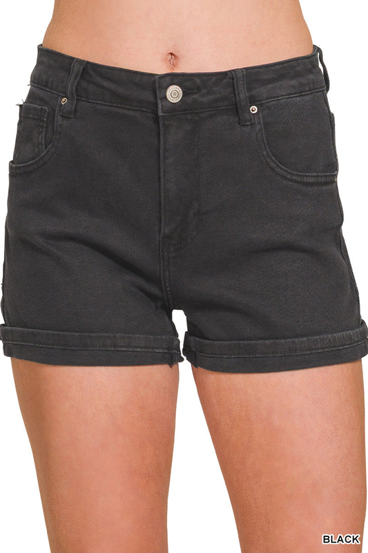 5-Pocket Cuffed Bottoms Zenana