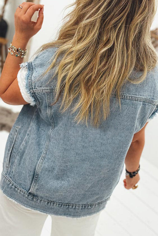 Denim Flap Pocket Vest LT