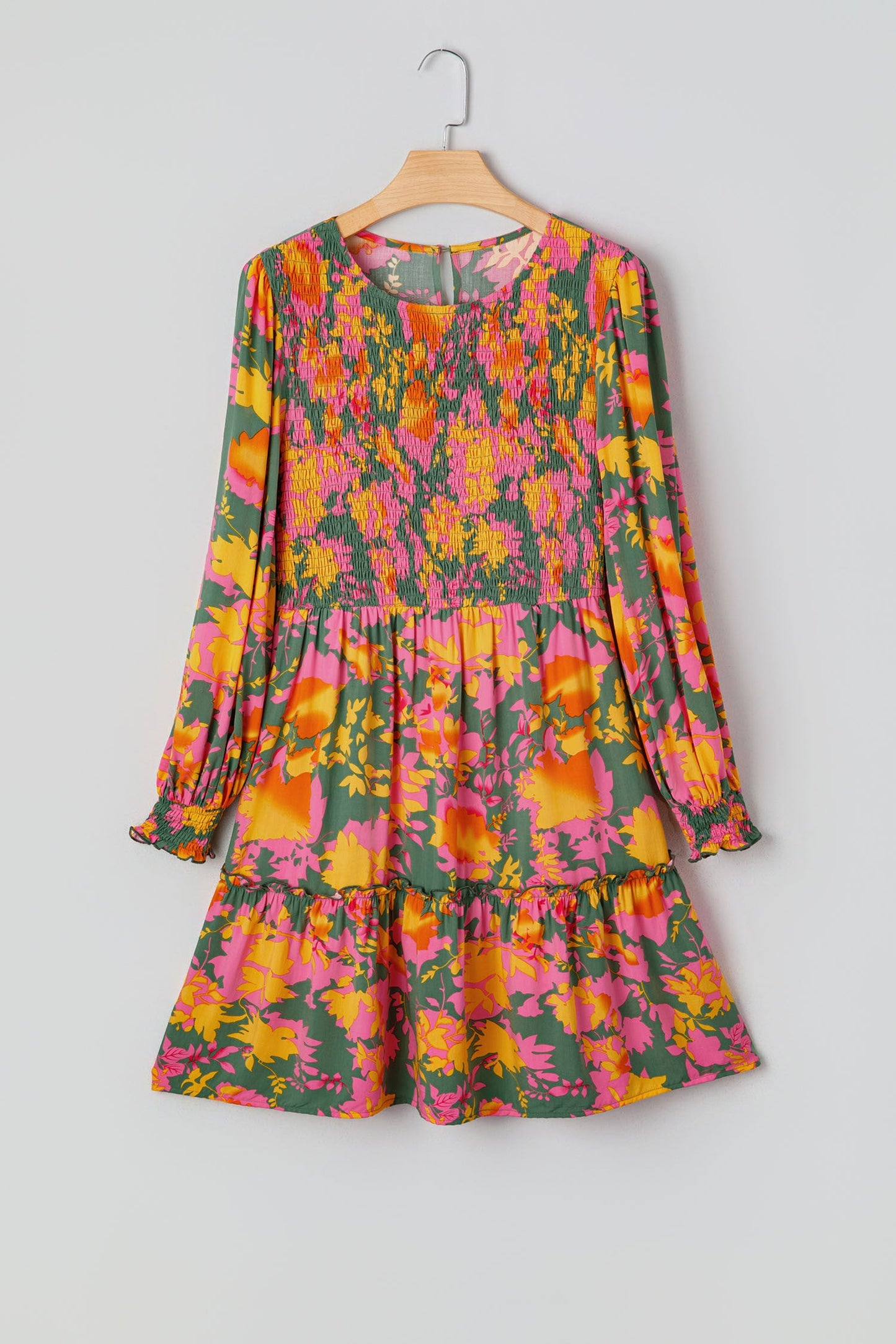 Floral Print Smocked Dress LT