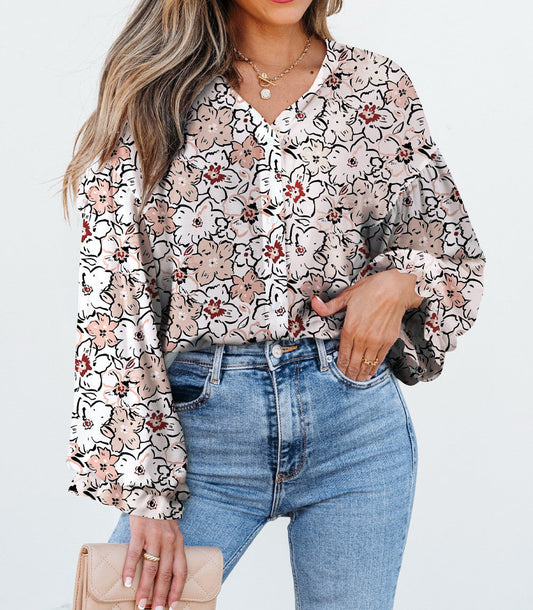 Floral Frilled Button Shirt FB