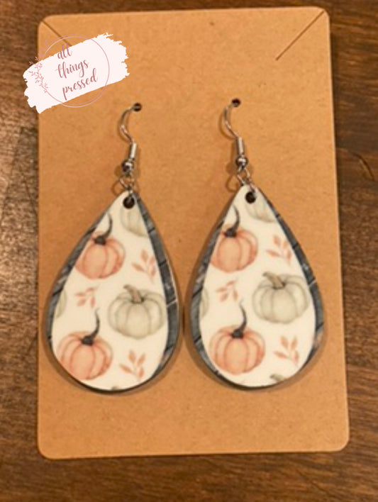Rustic Pumpkin Earrings
