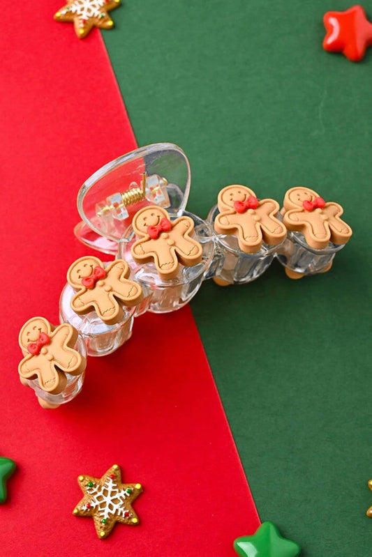 Gingerbread Man Claw Clip FB