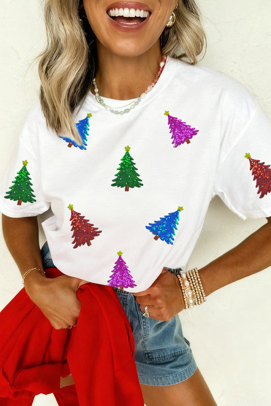 Glitter Christmas Tree Shirt RTS
