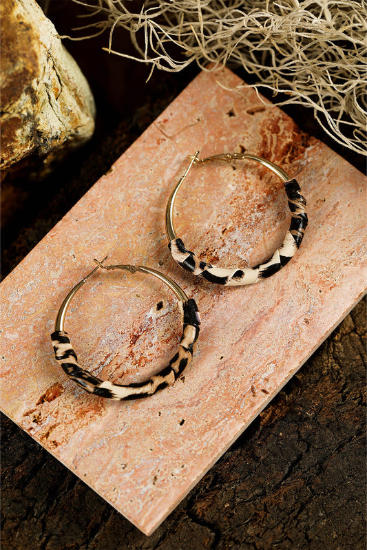Gold Leopard Hoops FB