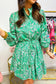 Green Paisley Tie Front Dress RTS