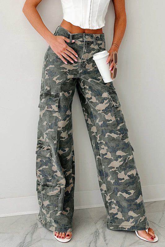 Green Camo Cargo Pants FB