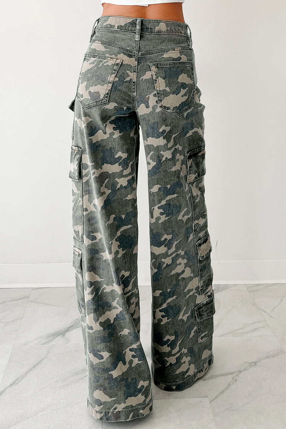 Green Camo Cargo Pants FB