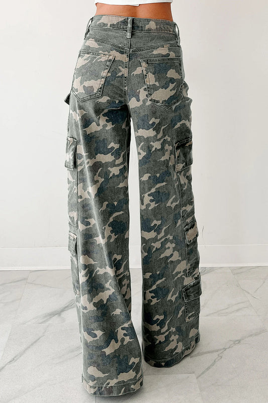 Green Camo Cargo Pants FB