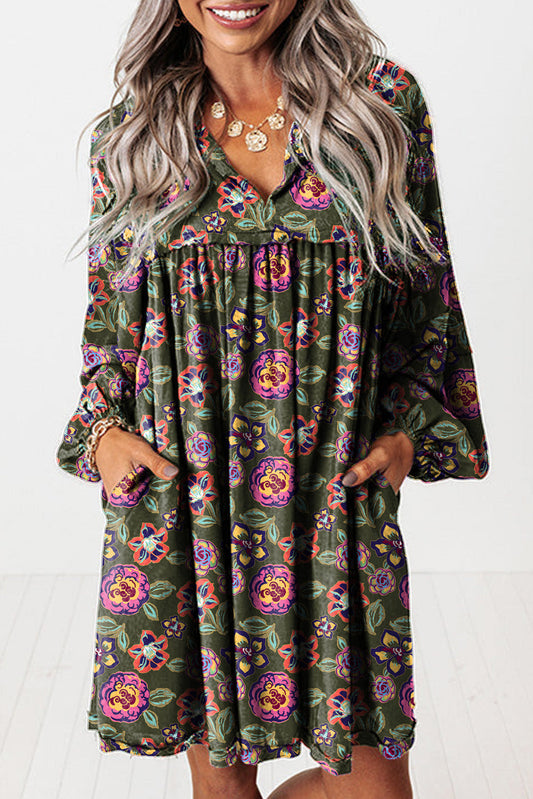 Green Floral Mini Dress September.