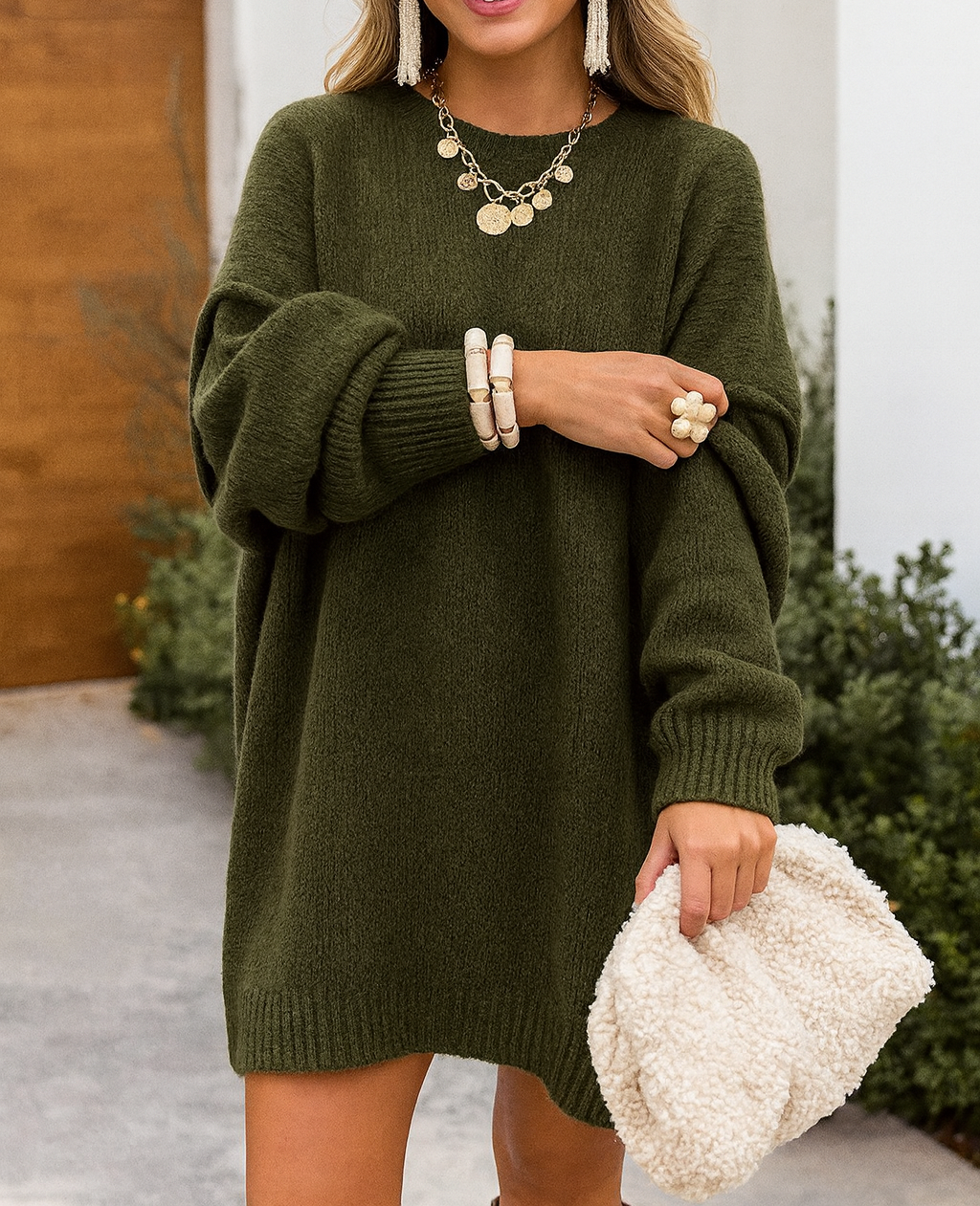 Slouchy Sweater Dress FB