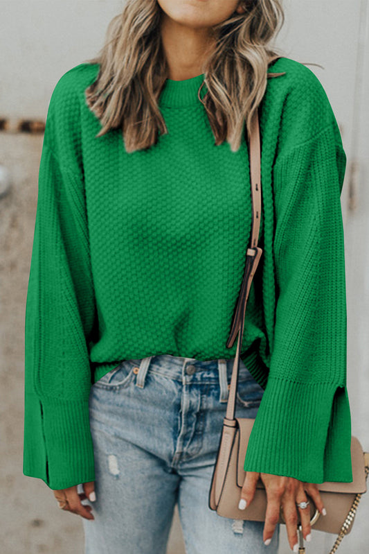 Green Textured Sweater LT
