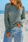 Green Waffle Knit Top LT