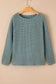 Green Waffle Knit Top LT