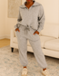 Zip Collar Drawstring Pants Set *two colors* LT
