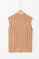 High Neck Cable Knit Top LT