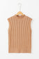 High Neck Cable Knit Top LT