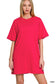 Round-Neck T-Shirt Dress Zenana