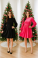 Frilled Neck Velvet Dress FB