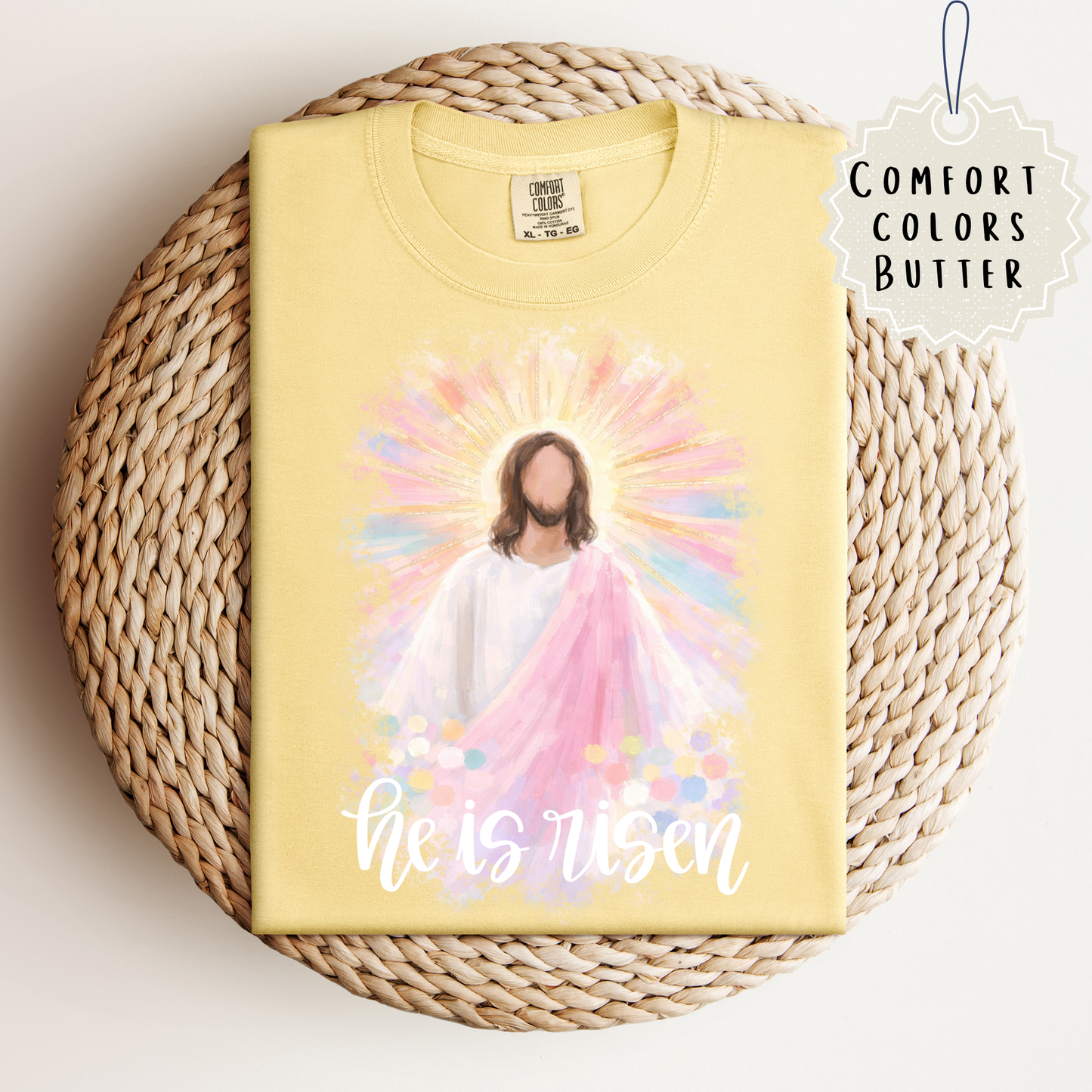 Watercolor Jesus Spring Risen Tee.