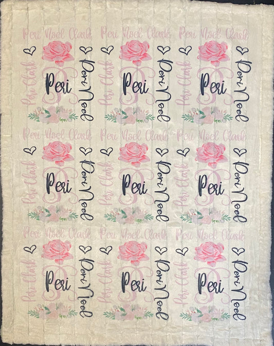 Delicate Roses baby blanket