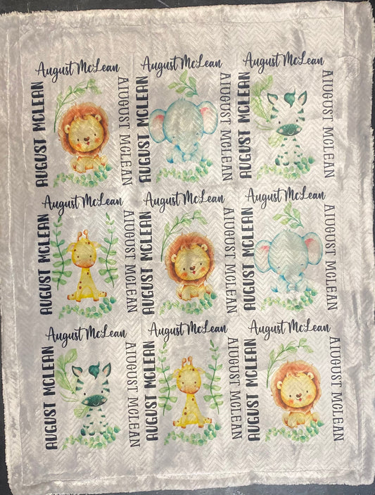 Welcome To The Jungle baby blanket