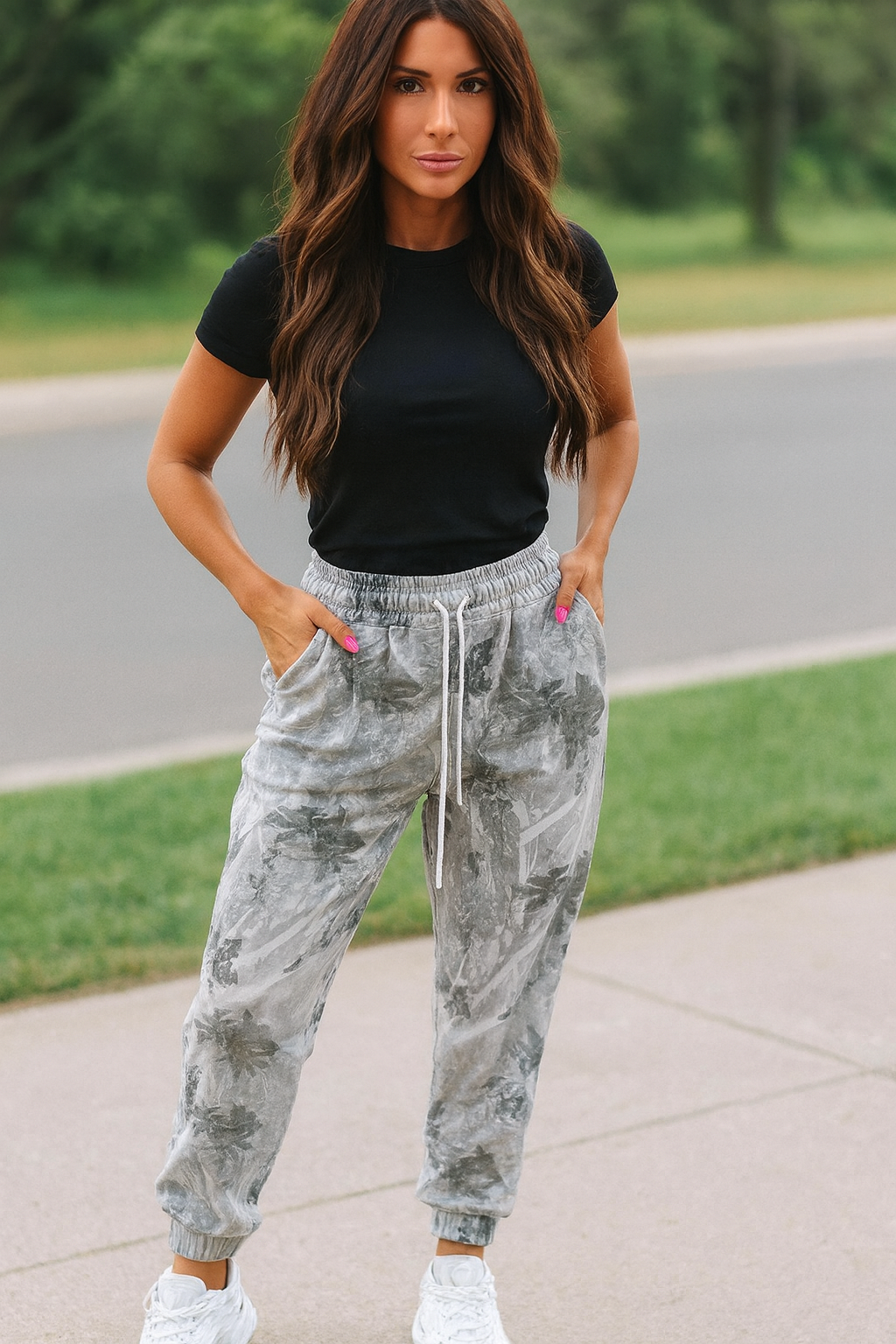 Grey Camo Joggers FB