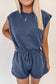 Blue Cap Sleeve Romper *FS*  RTS