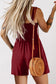 Burgundy Smocked Romper RTS