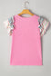 Pink Rainbow Flutter Sleeves Top FB