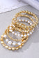 Gold Pearl Layered Bracelets December.